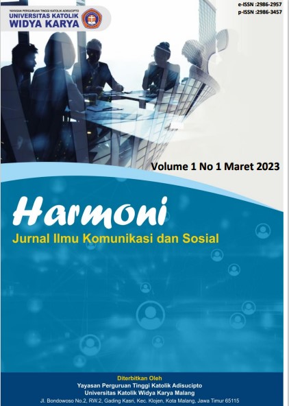 					View Vol. 1 No. 1 (2023): Maret : Jurnal Ilmu Komunikasi dan Sosial
				