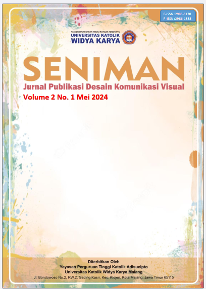 					View Vol. 2 No. 2 (2024): November : SENIMAN: Jurnal Publikasi Desain Komunikasi Visual
				